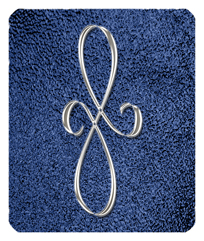 DF35-601-SL-SH-BL Silver Scroll Shimmer Blue